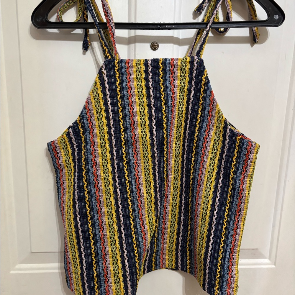Multicolor halter top